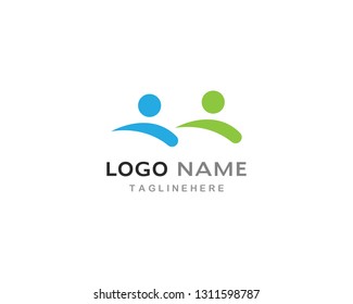 Adoption and community care Logo template vector