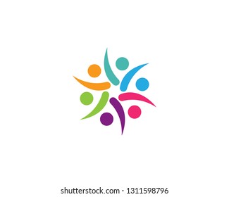 Adoption and community care Logo template vector