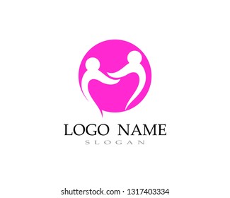 Adoption and community care Logo template vector icon
