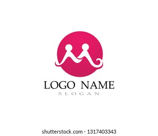Adoption and community care Logo template vector icon
