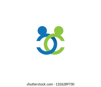 Adoption and community care Logo template vector