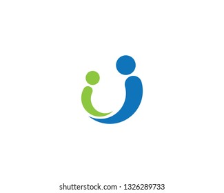 Adoption and community care Logo template vector