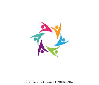 Adoption and community care Logo template vector
