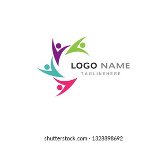 Adoption and community care Logo template vector