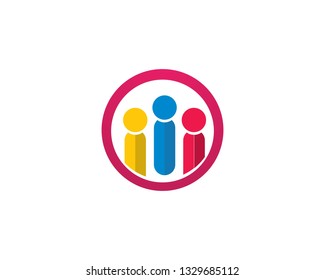 Adoption and community care Logo template vector