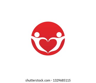 Adoption and community care Logo template vector