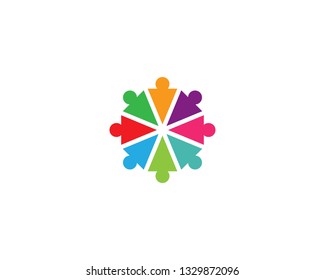 Adoption and community care Logo template vector