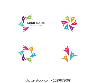 Adoption and community care Logo template vector