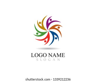 Adoption and community care Logo template vector icon