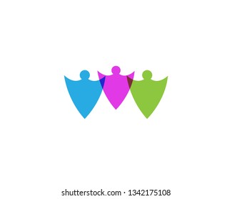 Adoption and community care Logo template vector icon