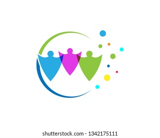 Adoption and community care Logo template vector icon