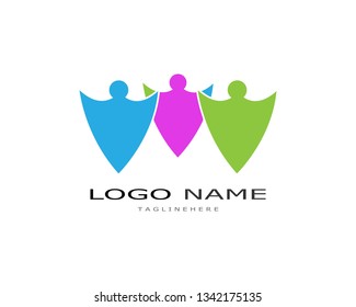 Adoption and community care Logo template vector icon