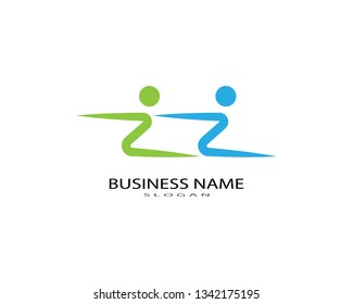 Adoption and community care Logo template vector icon