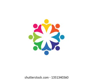 Adoption and community care Logo template vector icon