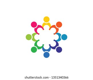 Adopción y cuidado comunitario Icono vectorial de plantilla de logotipo