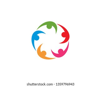 Adoption and community care Logo template vector icon