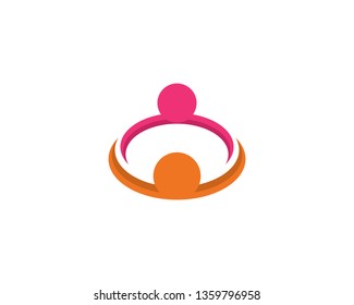 Adoption and community care Logo template vector icon