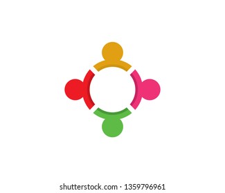 Adoption and community care Logo template vector icon