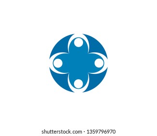 Adoption and community care Logo template vector icon