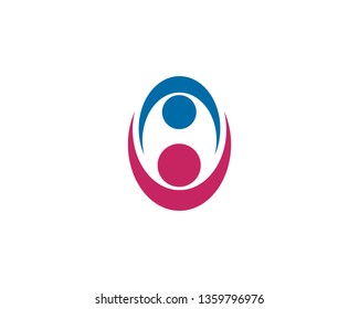 Adoption and community care Logo template vector icon