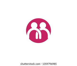 Adoption and community care Logo template vector icon