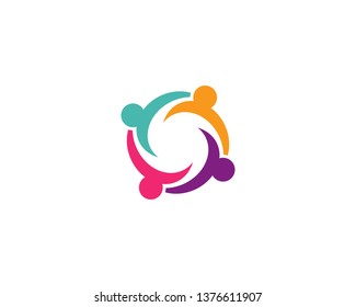 Adoption and community care Logo template vector