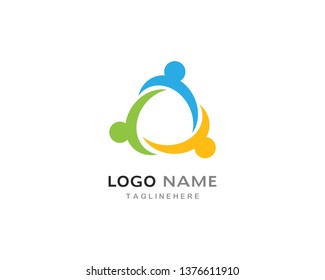 Adoption and community care Logo template vector
