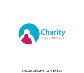 Adoption and community care Logo template vector