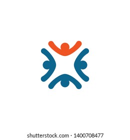 Adoption and community care Logo template vector