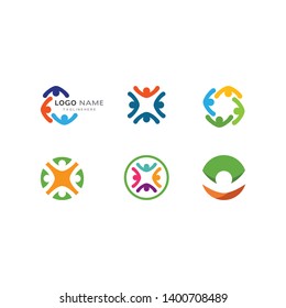 Adoption and community care Logo template vector