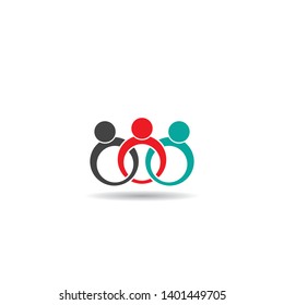 Adoption and community care Logo template vector icon