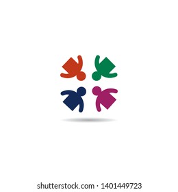 Adoption and community care Logo template vector icon