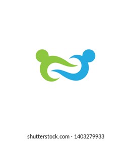Adoption and community care Logo template vector