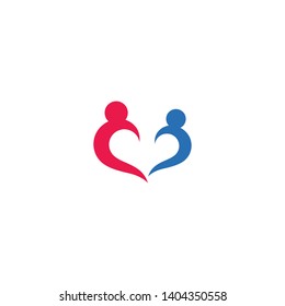 Adoption and community care Logo template vector