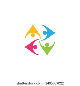 Adoption and community care Logo template vector