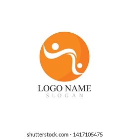 Adoption and community care Logo template vector icon