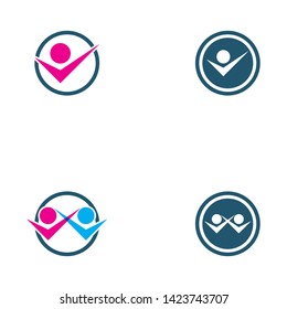 Adoption and community care Logo template vector icon