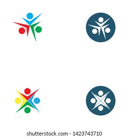 Adoption and community care Logo template vector icon