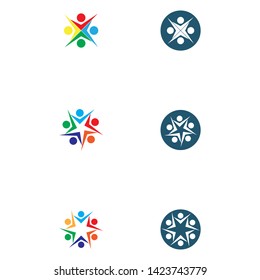 Adoption and community care Logo template vector icon