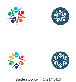 Adoption and community care Logo template vector icon