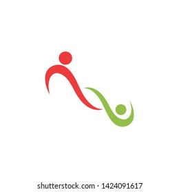 Adoption and community care Logo template vector icon