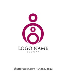 Adoption and community care Logo template vector icon