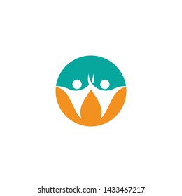 Adoption and community care Logo template vector