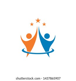 Adoption and community care Logo template vector icon