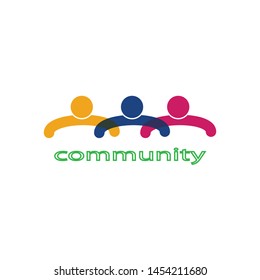 Adoption and community care Logo template vector