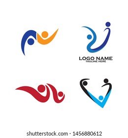 Adoption and community care Logo template vector icon
