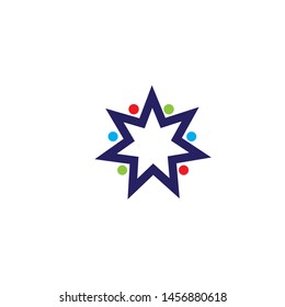 Adoption and community care Logo template vector icon
