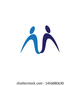 Adoption and community care Logo template vector icon
