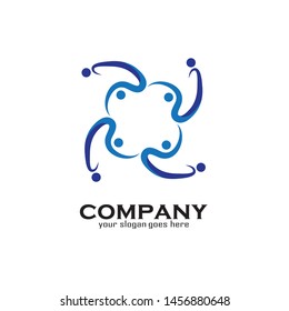 Adoption and community care Logo template vector icon
