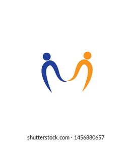 Adoption and community care Logo template vector icon
